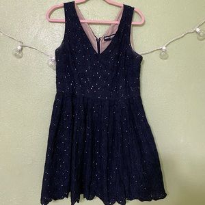 Dark blue deep cute dress